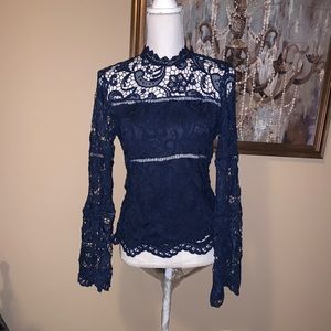 Lace navy blue top.